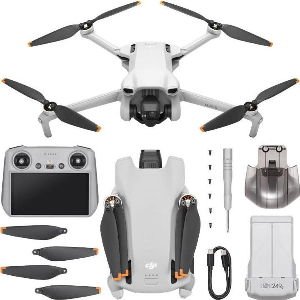 DJI Mini 3 (DJI RC) – Leichte, Faltbare Mini Drohne mit Kamera 4K HDR
