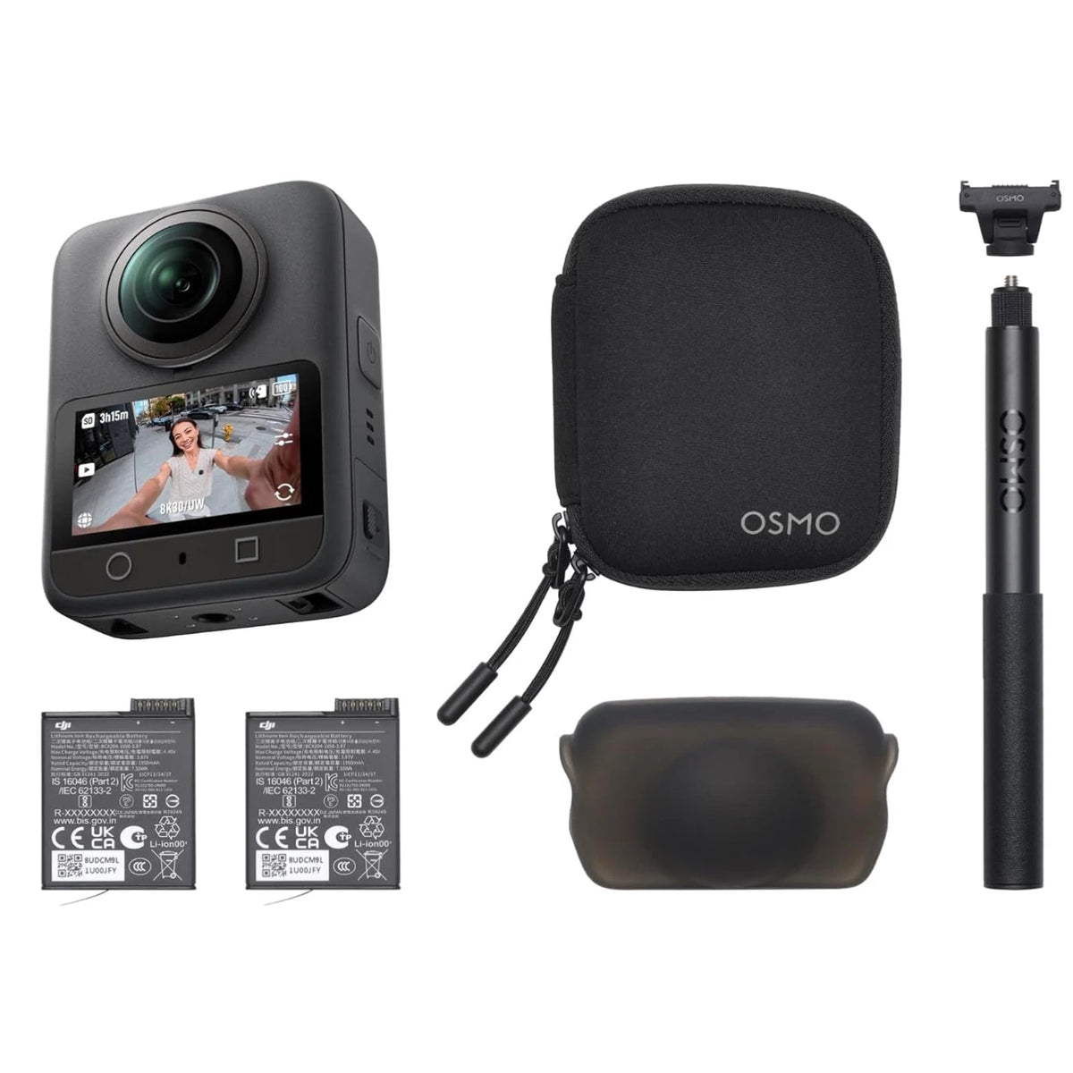 DJI Osmo 360 Adventure Combo – 360°-Actionkamera im Kombi-Set