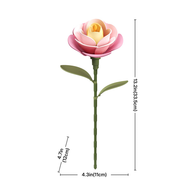 Rosa – ROKR Kamelie Blumen Bausatz zum Basteln AD011 – Ansicht 5
