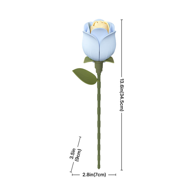 Blau – ROKR Rose Bausatz Kunstblume zum Selberbauen AD021 – Ansicht 5