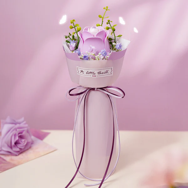 ROKR Holzblumen Bausatz Lila Rose – Purple Rose AF021 – Ansicht 6