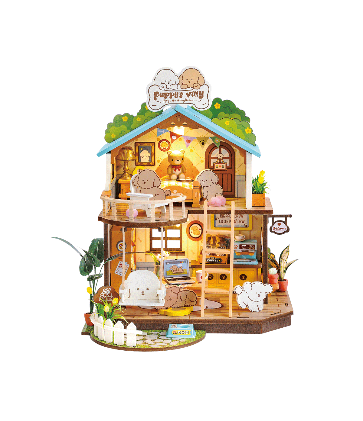 Rolife DIY Miniaturhaus Hundevilla Puppy's Cozy Villa DG169 – Ansicht 6