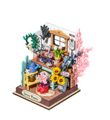 Rolife DIY Miniaturhaus Terrassengarten DS030-C mit Arbeitstisch und Sonnenblumen