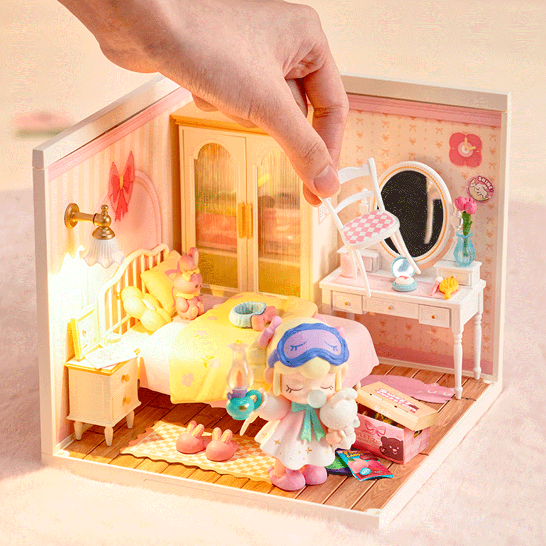 Rolife DIY Miniaturhaus Rosa Schlafzimmer – Lovely Pink Bedroom DW016 – Ansicht 6