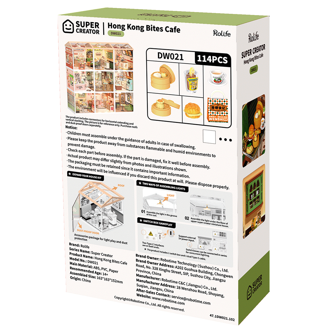 Hong Kong Bites Cafe DW021 als Geschenkidee für Fans von Miniaturwelten und Hongkong-Flair