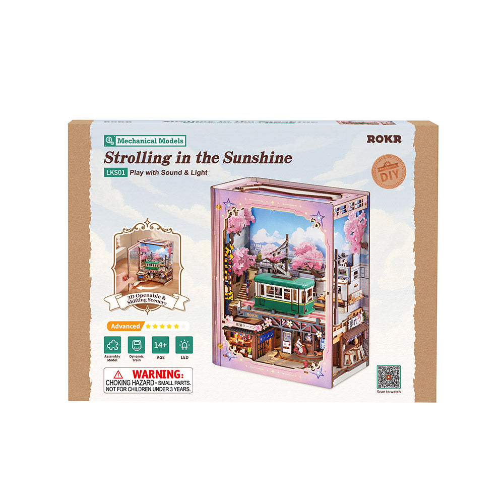 ROKR 3D Holzpuzzle Japanische Straßenbahn – Strolling in the Sunshine LKS01 – Ansicht 5