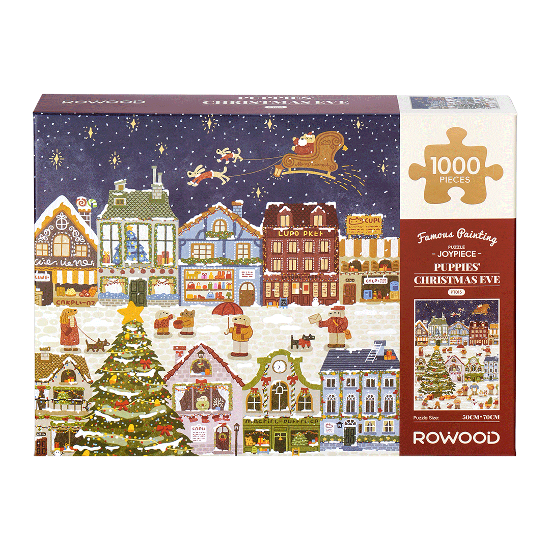 Rowood Weihnachtspuzzle 1000 Teile Welpen Heiligabend PT015 – Ansicht 6