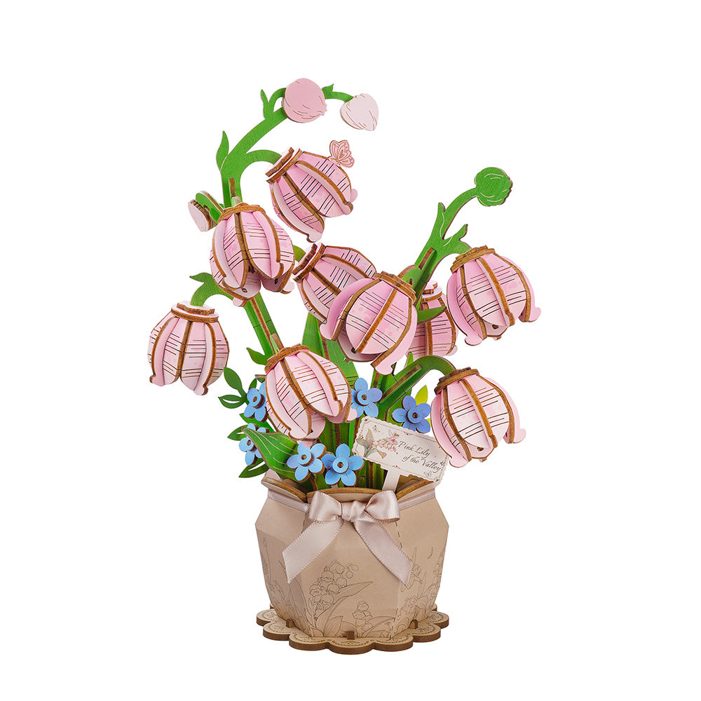 Rowood Holzblumen Bausatz Maiglöckchen Pink Lily of the Valley TF003 – Ansicht 4