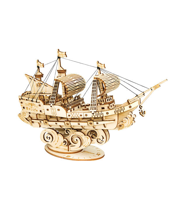 Rolife 3D Holzpuzzle Segelschiff Dreimaster TG305 – Ansicht 6
