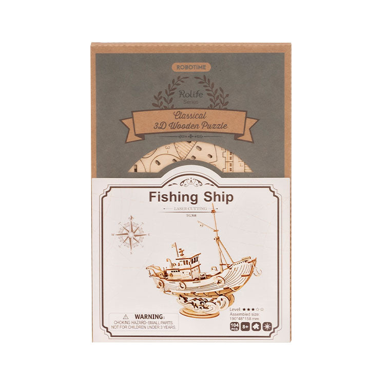 Rolife 3D Holzpuzzle Schiff Fischerboot – Fishing Ship TG308 – Ansicht 6