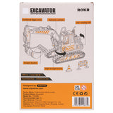 ROKR Engineering Vehicle Models: Bagger mit Gleisketten als Deko im Regal