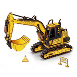 3D Holzpuzzle Bagger ROKR TG508K fertig aufgebaut mit beweglichem Baggerarm