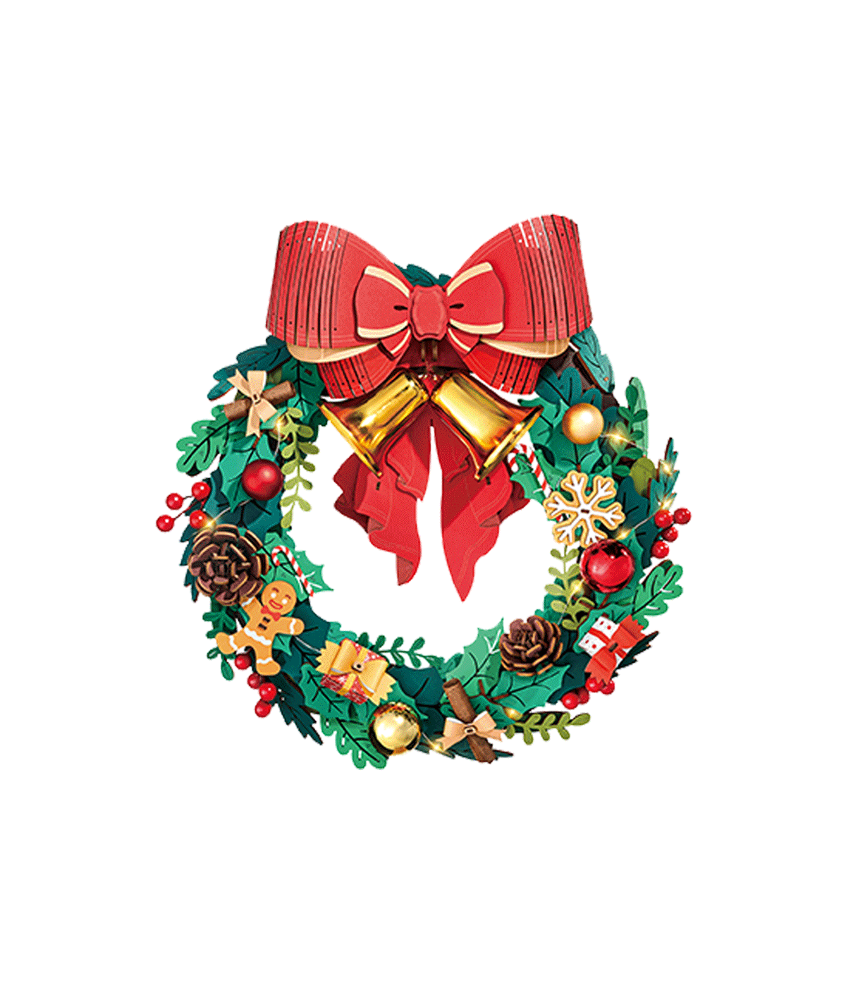 Rolife 3D Holzpuzzle Weihnachtskranz Christmas Wreath TGL04 – Ansicht 5