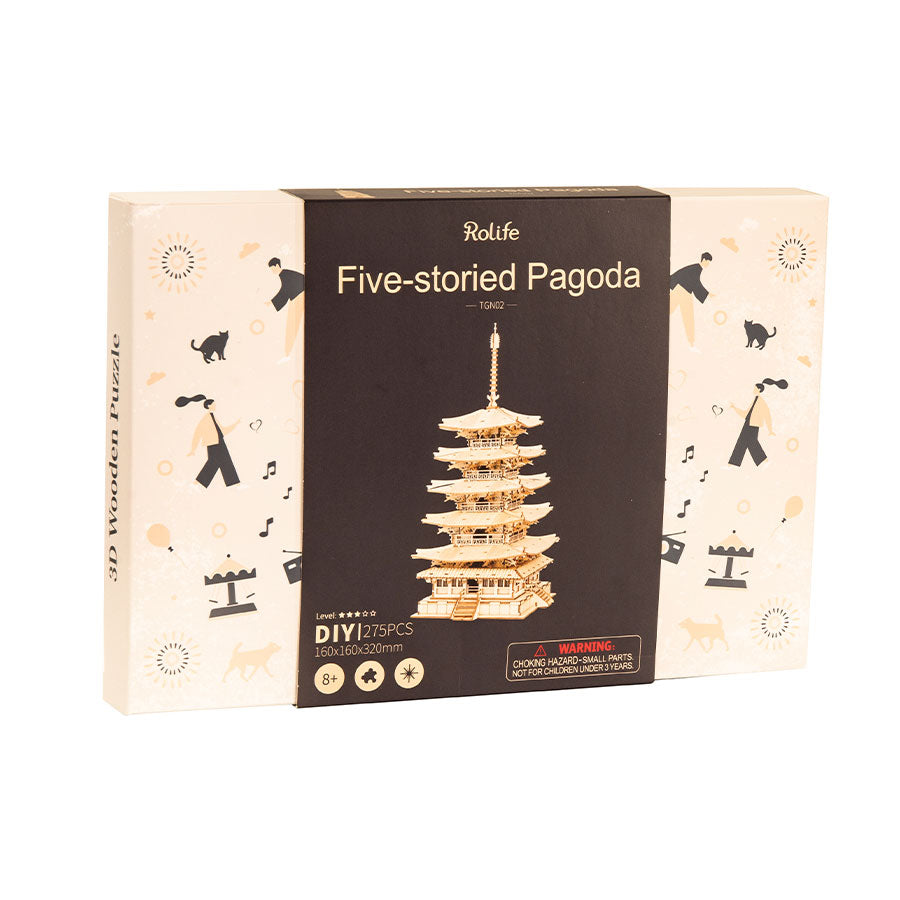 Rolife 3D Holzpuzzle Pagode – Five-storied Pagoda TGN02 – Ansicht 5