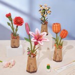 Rowood Holzblumen Bausatz Rosa Lilie – Pink Lily TW071 – Ansicht 5