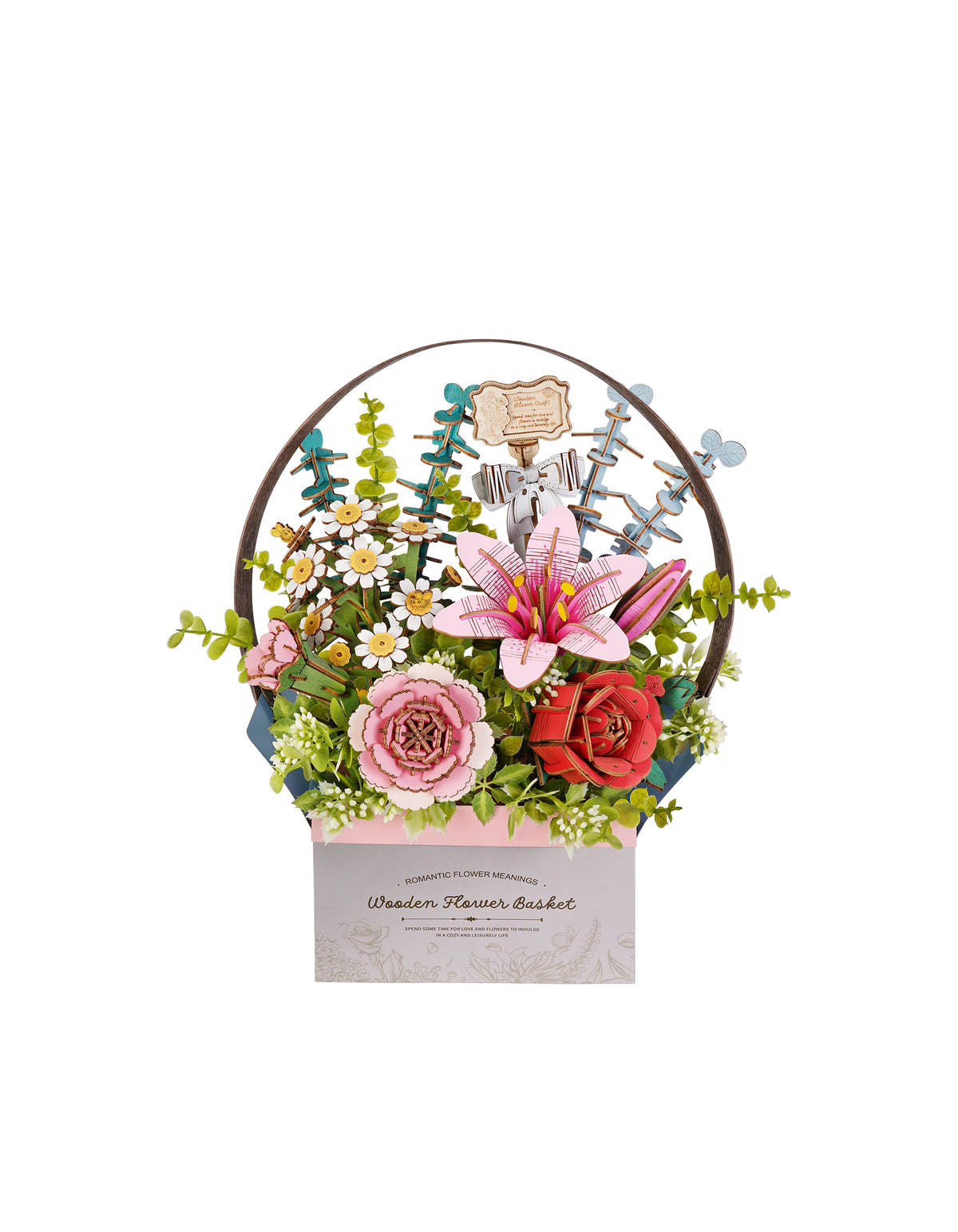 Rowood Holzblumen Bausatz Blumenkorb TW03H – Ansicht 6
