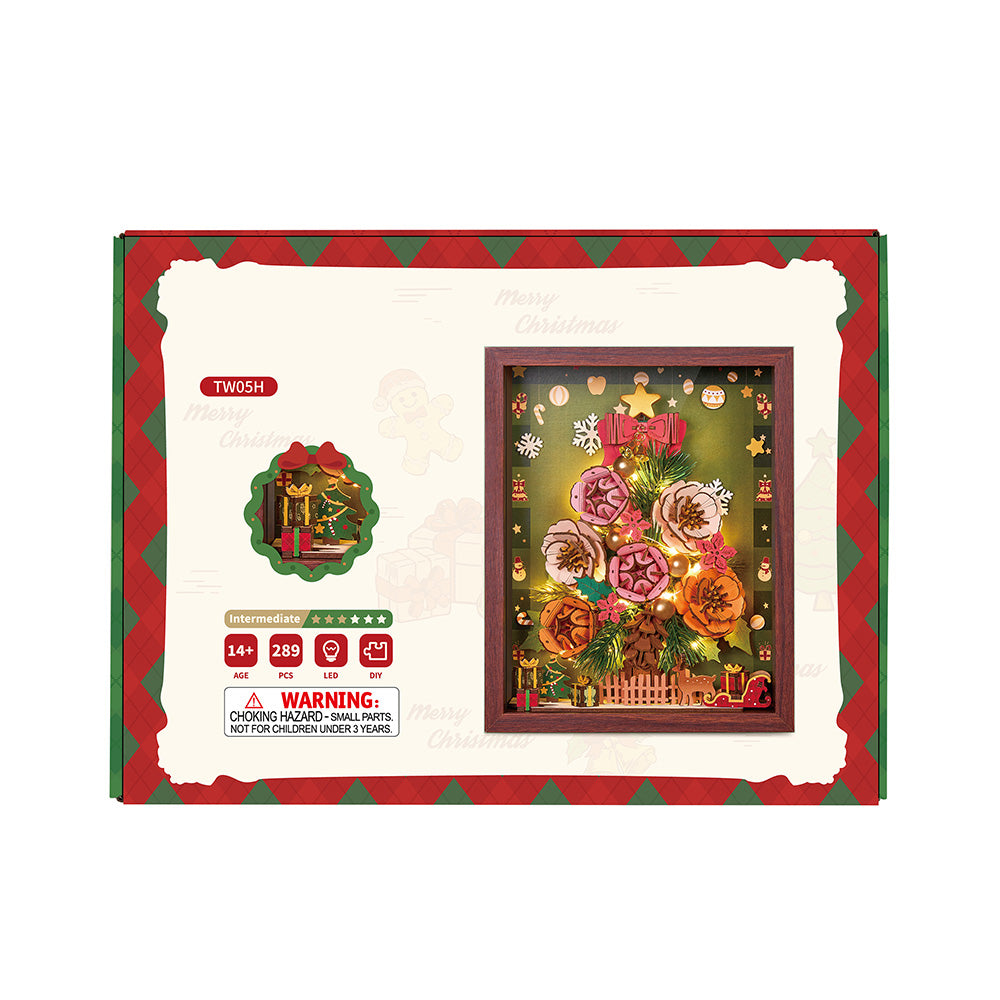 Rowood Weihnachtsbaum Bausatz aus Holzblumen – Everglow Christmas Tree TW05H – Ansicht 5