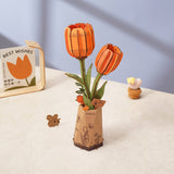 Orange – Rowood Holzblumen Bausatz Tulpen TW081 – Ansicht 5