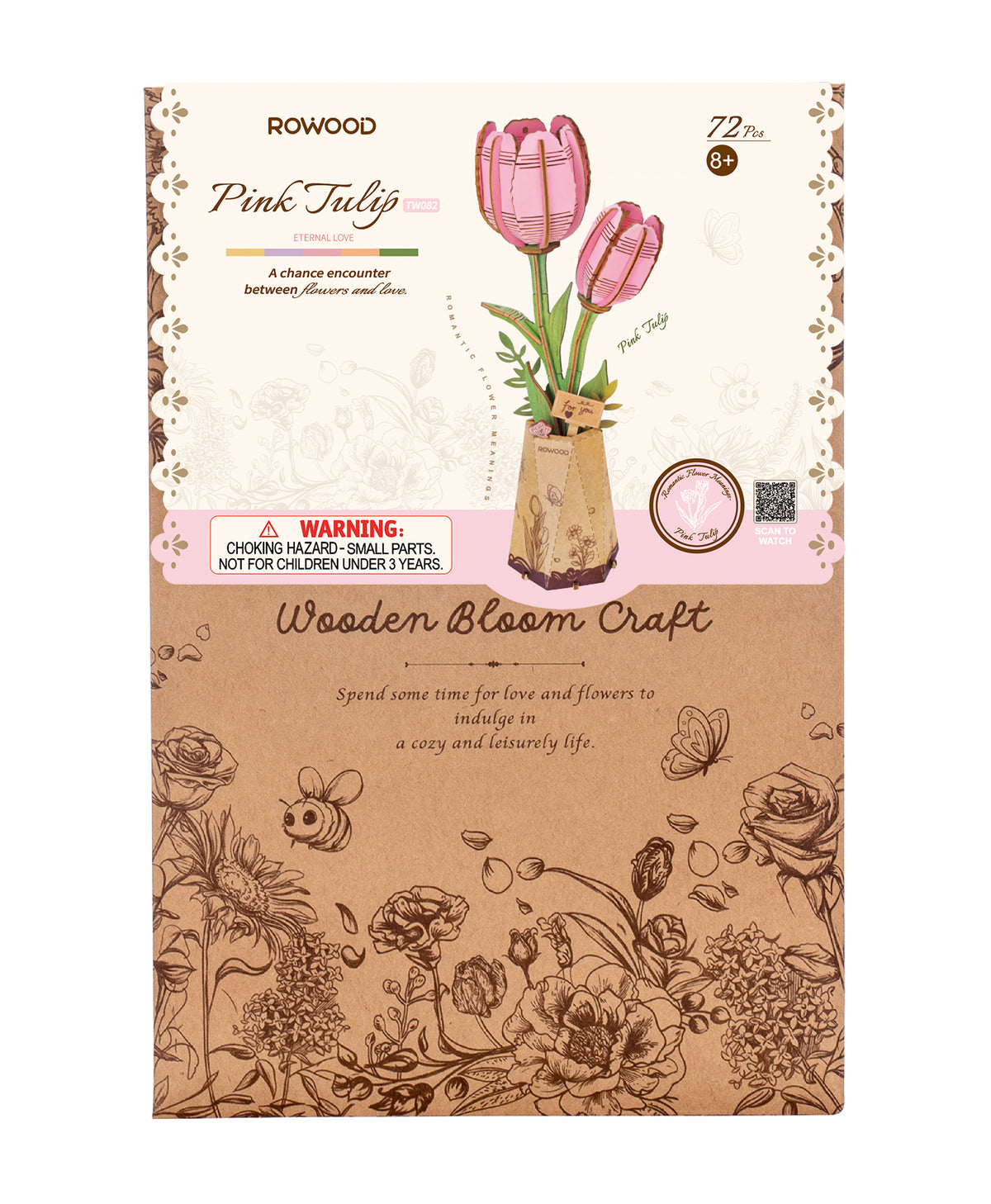 Rosa – Rowood Holzblumen Bausatz Tulpen TW081 – Ansicht 7