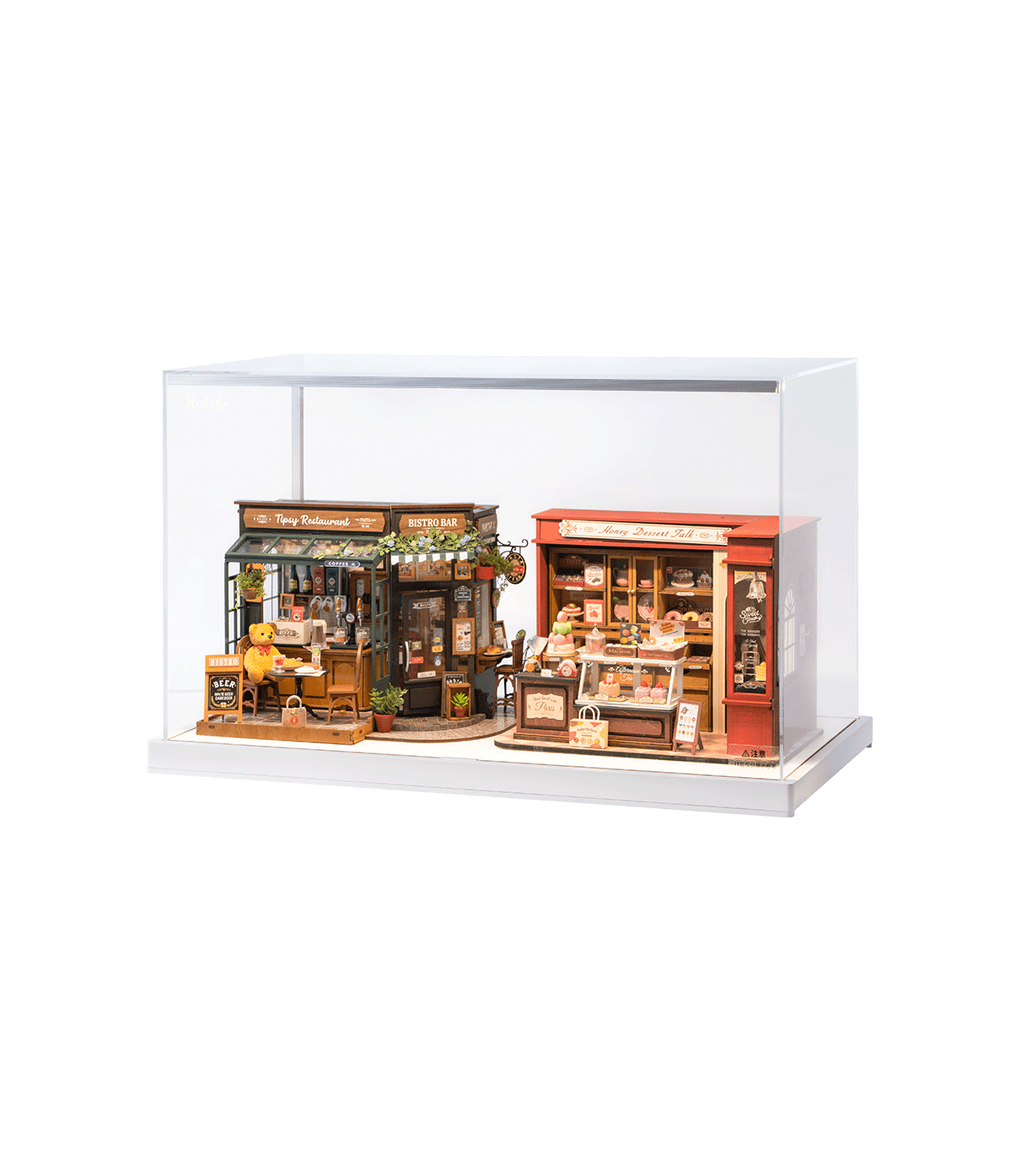 Rolife Miniatur Vitrine Display DG166 & DG167 für fertige Modelle und Sammlerstücke
