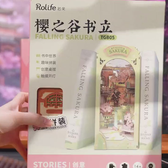 Rolife Book Nook Bausatz Kirschblüte – Falling Sakura TGB05 – Video 1