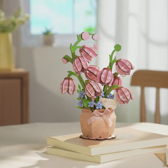 Rowood Holzblumen Bausatz Maiglöckchen Pink Lily of the Valley TF003 – Video 1
