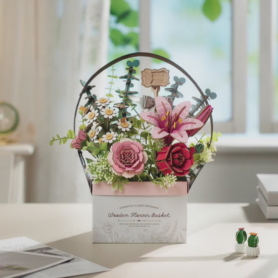 Rowood Holzblumen Bausatz Blumenkorb TW03H – Video 1