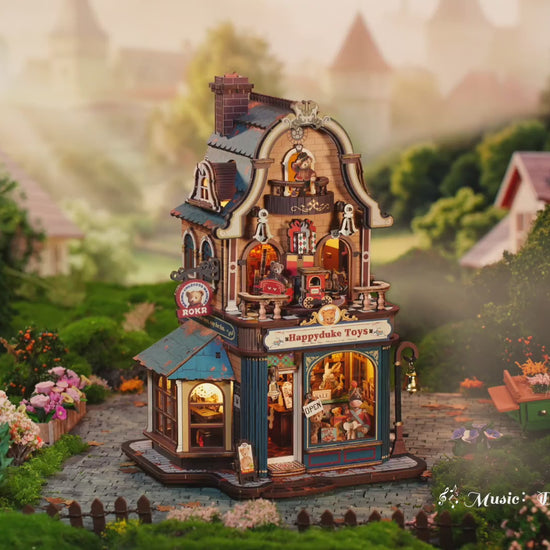 ROKR 3D Holzpuzzle Spielzeugladen Happyduke Toys EAM01 – Video 1