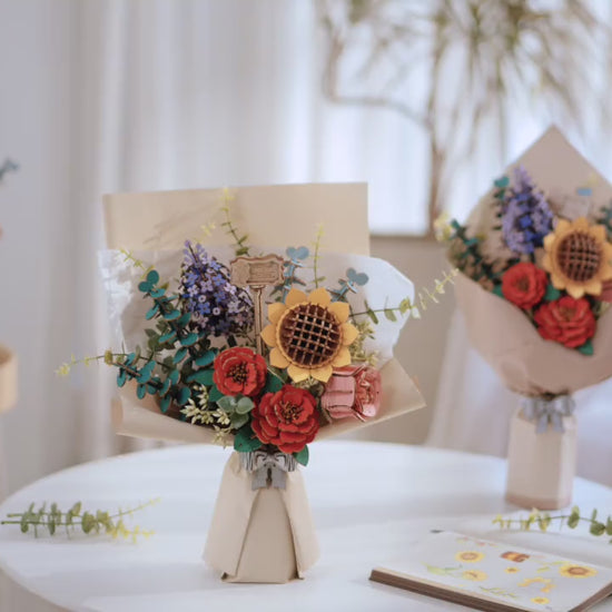 Rowood Holzblumen Bausatz Blumenstrauß aus Holz TW01H – Video 1