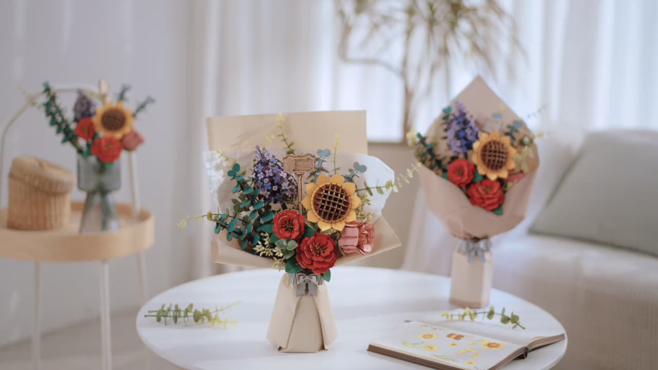 Rowood Holzblumen Bausatz Blumenstrauß aus Holz TW01H – Video 1