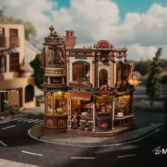 ROKR 3D Holzpuzzle Dream Coffee Factory EAB02 – Video 1
