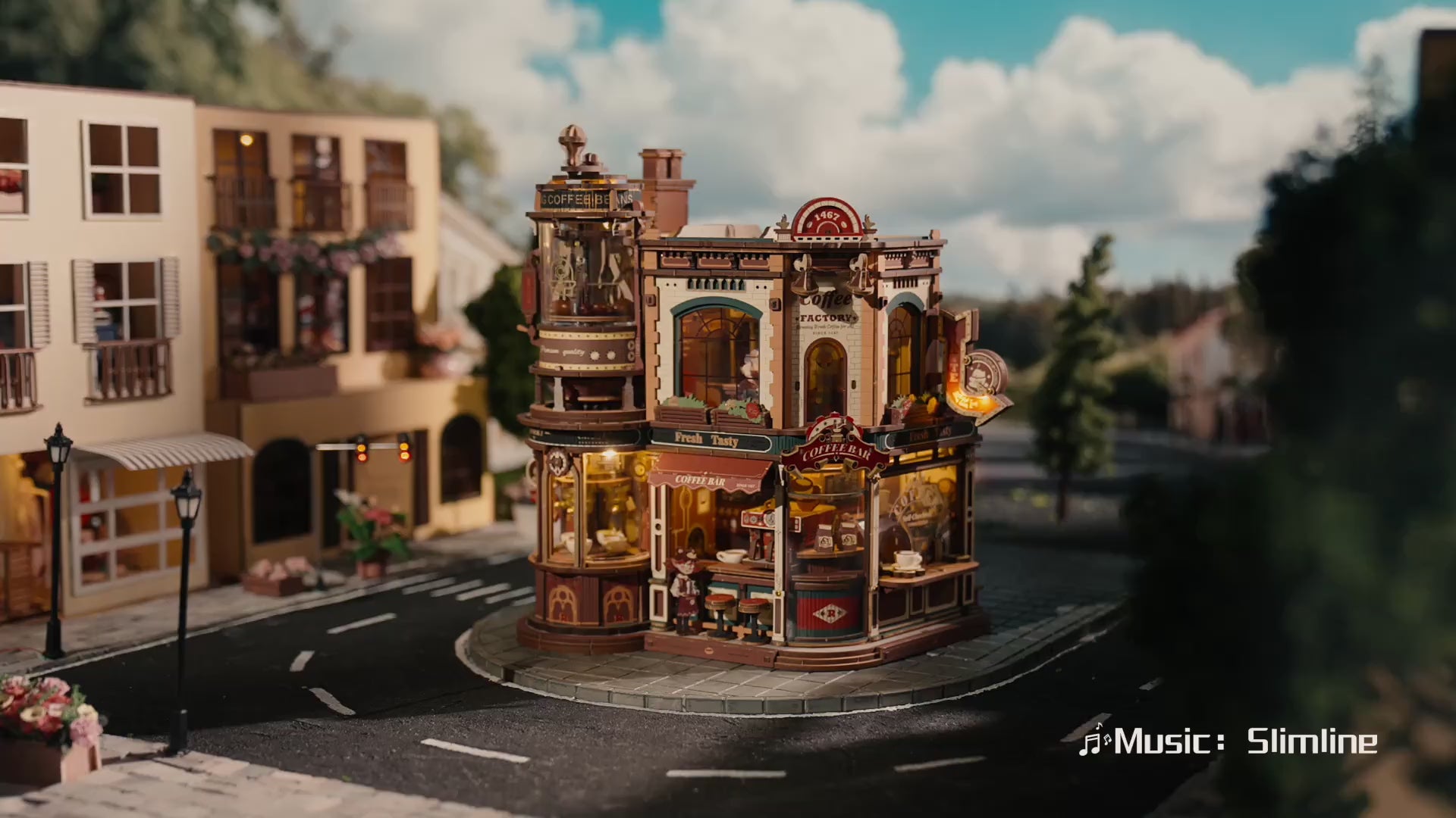 ROKR 3D Holzpuzzle Dream Coffee Factory EAB02 – Video 1