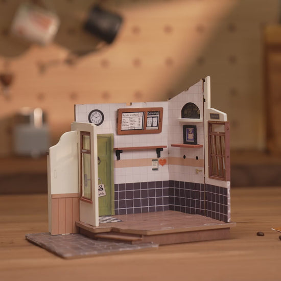 Rolife DIY Miniaturhaus Café aus Holz – Slow Life Café DG162-B – Video 1