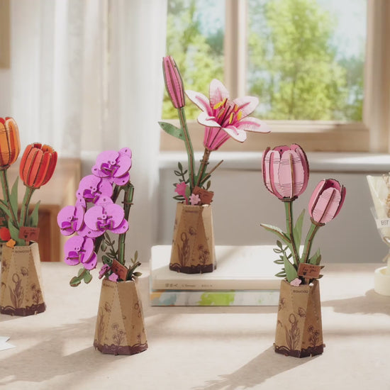 Rowood Holzblumen Bausatz Schmetterlingsorchidee – Purple Moth Orchid TW091 – Video 1