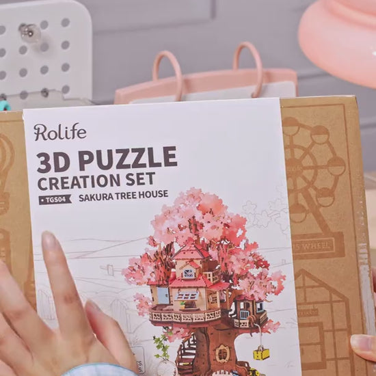 Rolife 3D Holzpuzzle Sakura Baumhaus TGS04 – Video 1