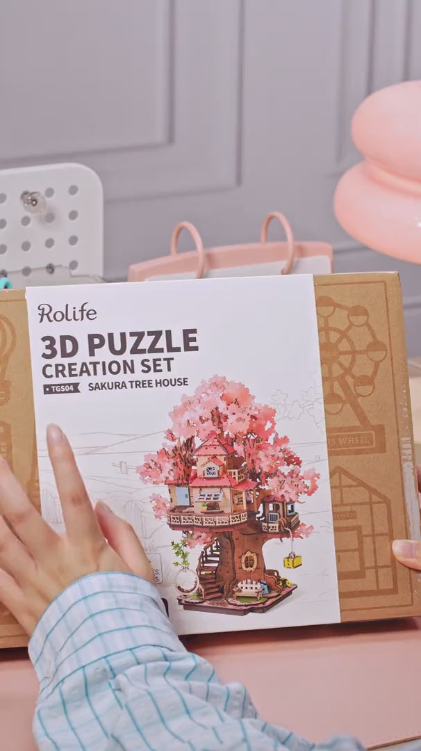 Rolife 3D Holzpuzzle Sakura Baumhaus TGS04 – Video 1