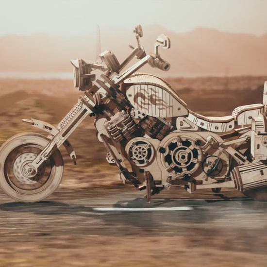 ROKR 3D Holzpuzzle Motorrad Cruiser LK504 – Video 1