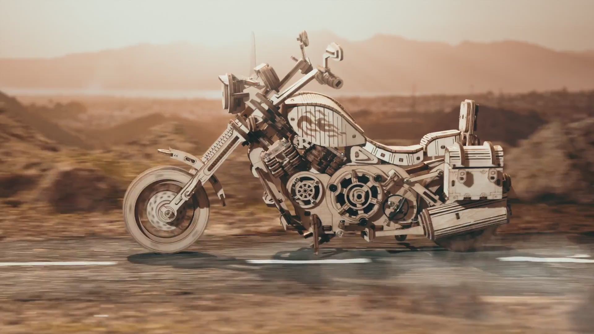 ROKR 3D Holzpuzzle Motorrad Cruiser LK504 – Video 1