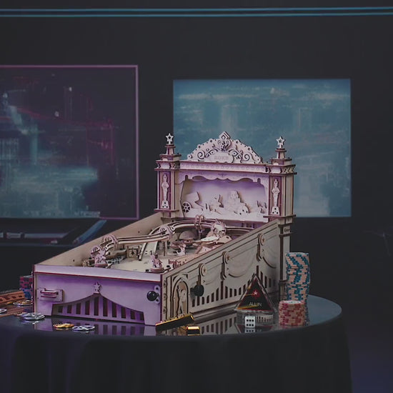 ROKR 3D Holzpuzzle Flipperautomat mit LED und Sound EG01 – Video 1