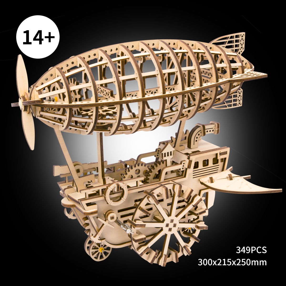 ROKR 3D Holzpuzzle Air Vehicle LK702 – fertiges Steampunk-Modell
