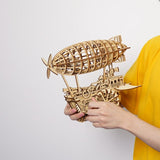 3D Holzpuzzle Geschenkidee: ROKR Air Vehicle für Bastler