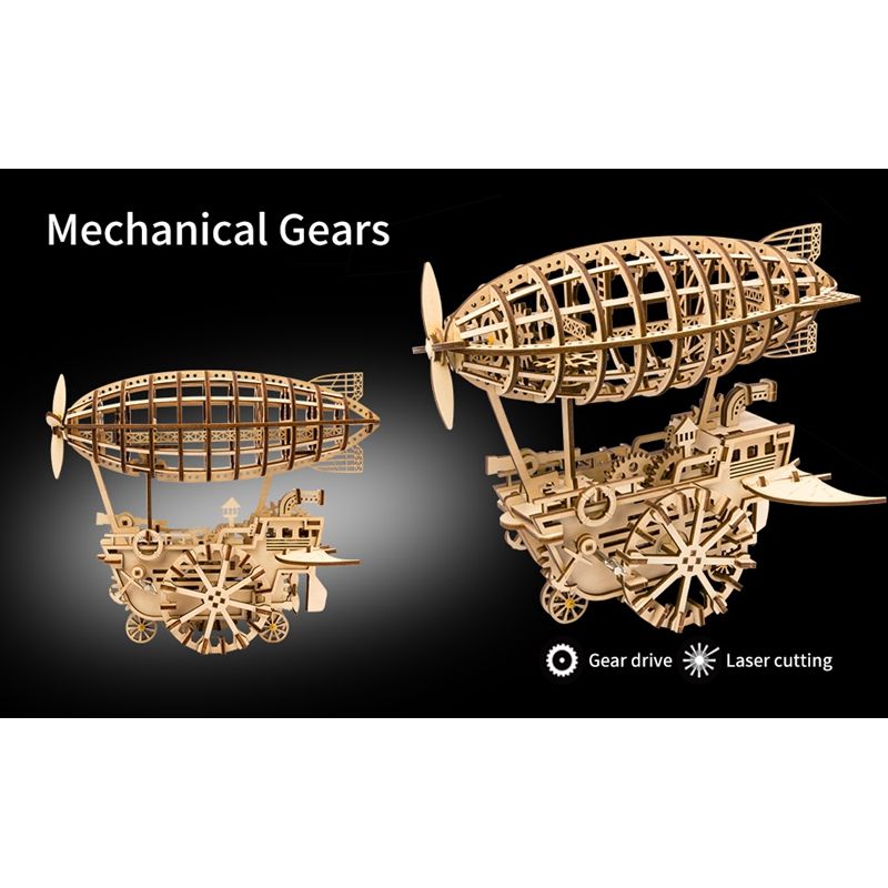 Air Vehicle Holzpuzzle: Zahnräder und Mechanik im Detail