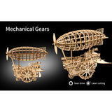 Air Vehicle Holzpuzzle: Zahnräder und Mechanik im Detail