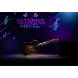 Gitarrenständer und E-Gitarre als 3D Holzpuzzle