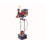 ROKR 3D Holzpuzzle Fahrzeug Power Express MCD07 als schwingende Lokomotive in Rot und Altblau