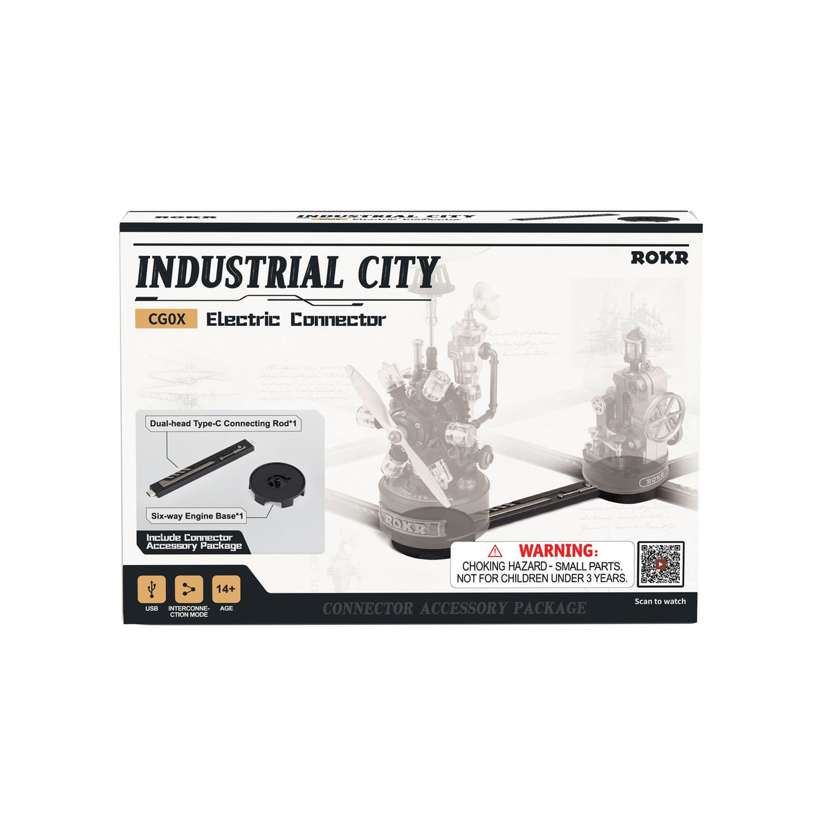 ROKR Electric Connector CG0X Verpackung und Bausatz Industrial City