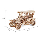 ROKR Vintage Car MC801 Holzmodell eines frühen Automobils mit Speichenrädern