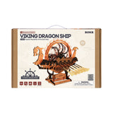 Viking Dragon Ship von ROKR als Dekoration im Regal, ein Geschenkidee-Modell zu Weihnachten