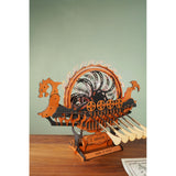 Schwarzes Schwungrad am ROKR Viking Dragon Ship LK802 zum Antrieb der Riemen