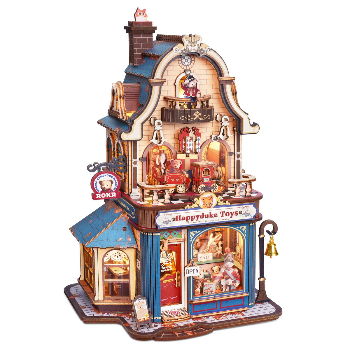 ROKR 3D Holzpuzzle Happyduke Toys EAM01 – nostalgischer Spielzeugladen mit drei Etagen
